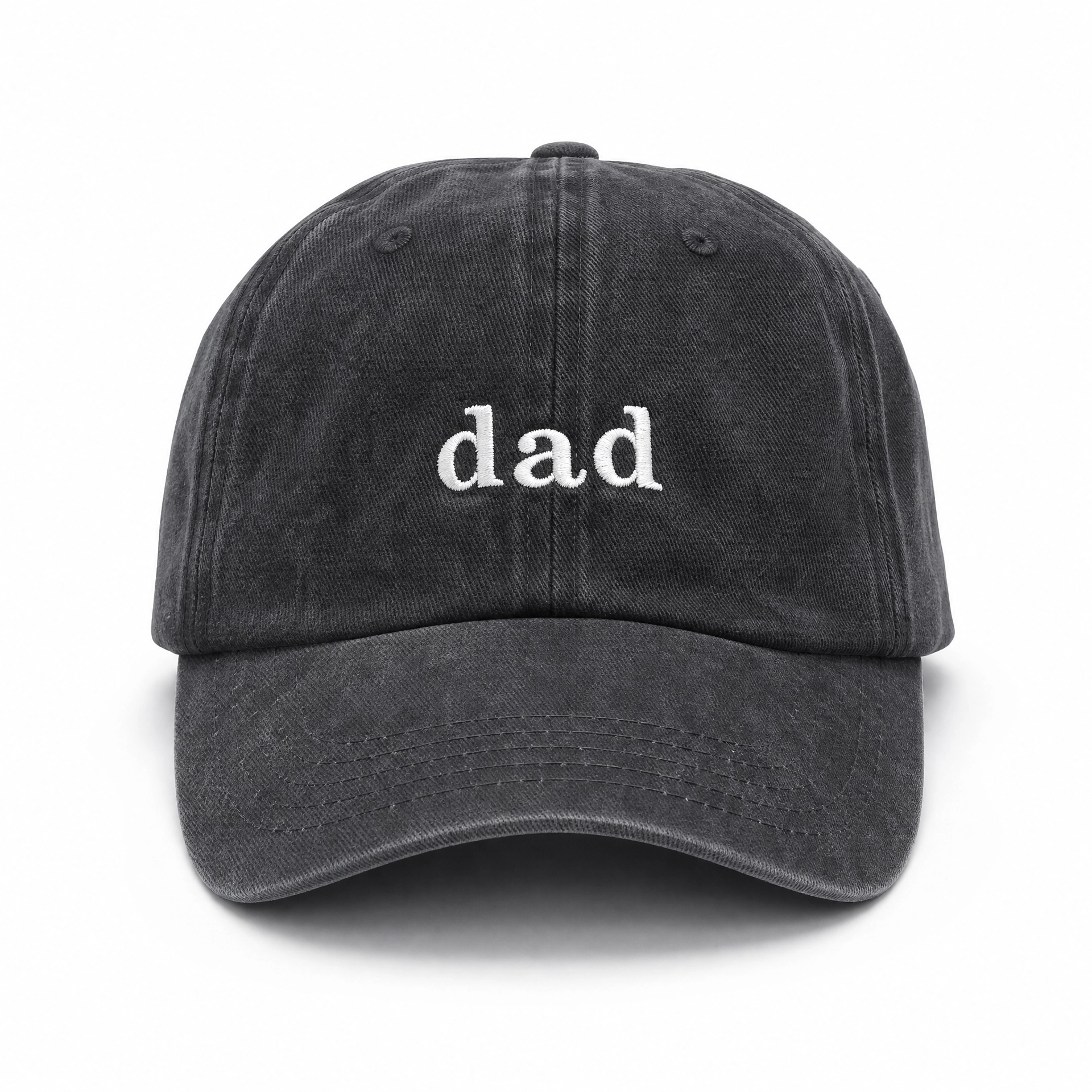 CZEVIP Dad Cap - hand-embroidered white on washed cotton twill