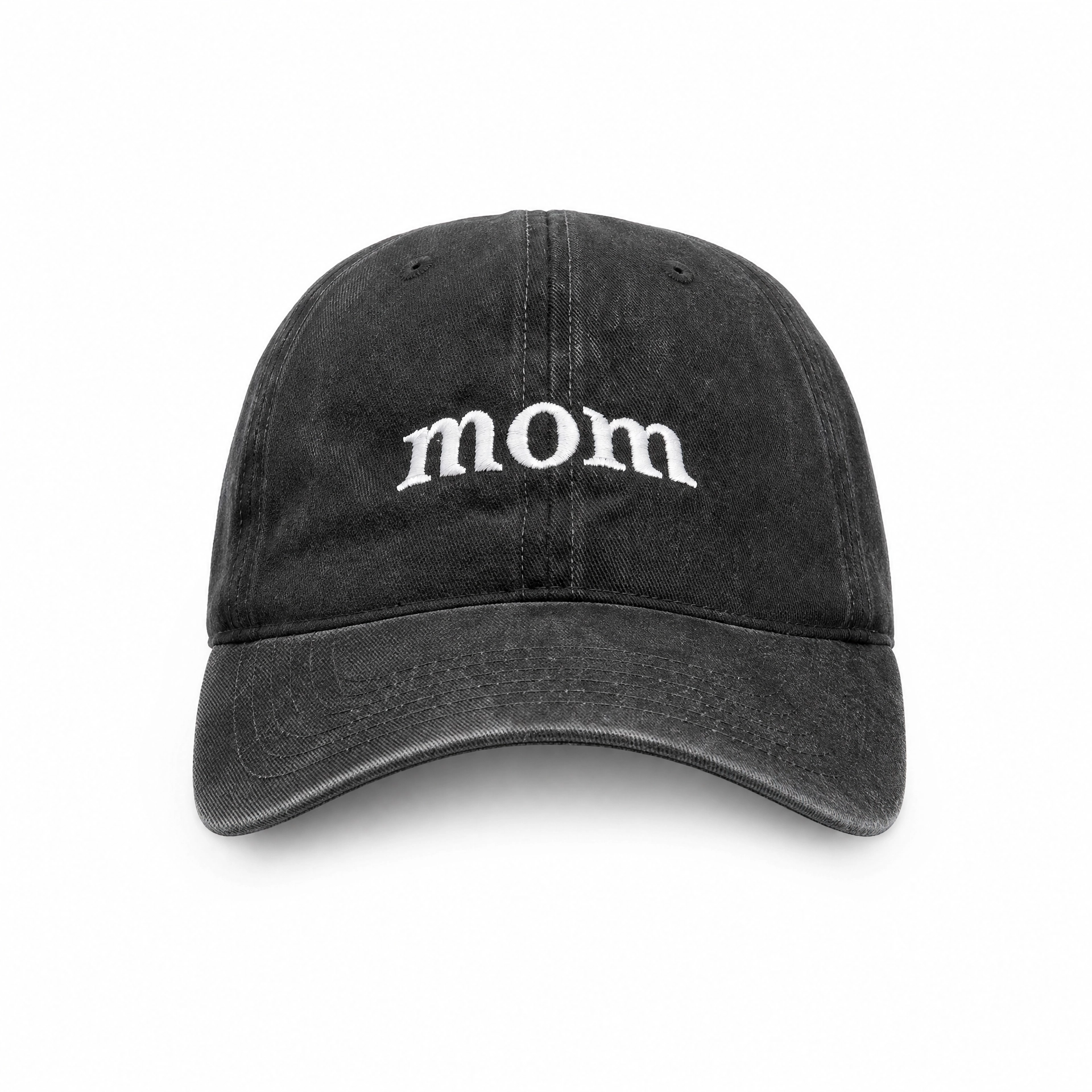 CZEVIP Mom Cap - hand-embroidered mom on washed cotton twill